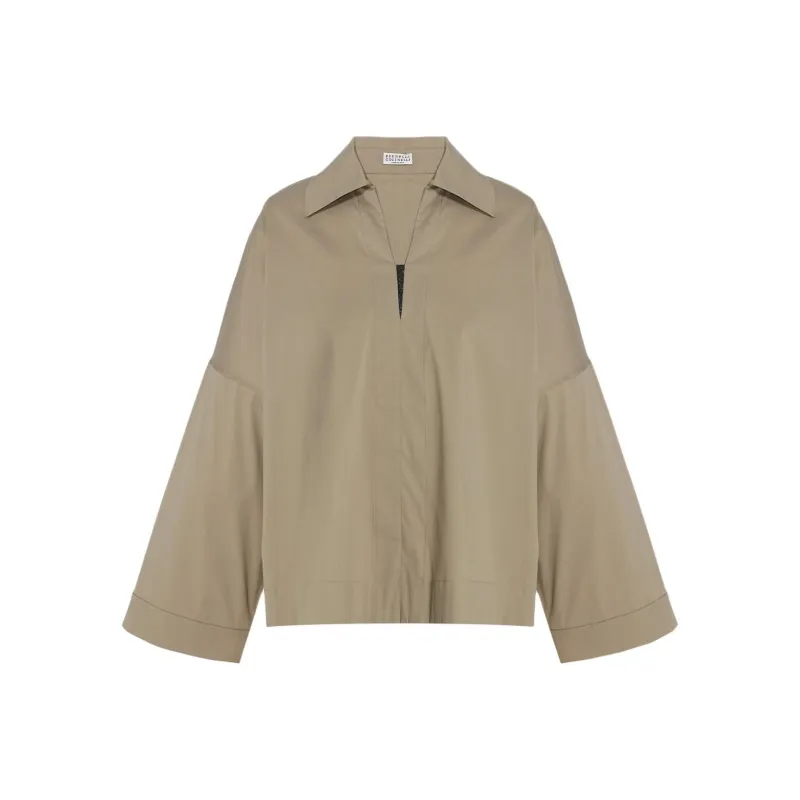 Brunello Cucinelli Drop shoulder Blouse-0