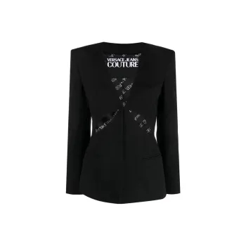 VERSACE JEANS COUTURE Single Breasted Cut Out Tailored Blazer