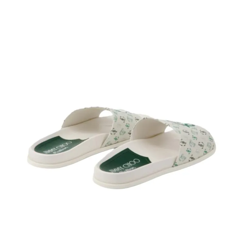 Malbon Golf x Jimmy Choo Slide Slippers Men's Green-3