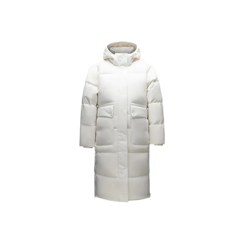 Anta Variety Training Collection Down Jacket Women's Ivory White-0