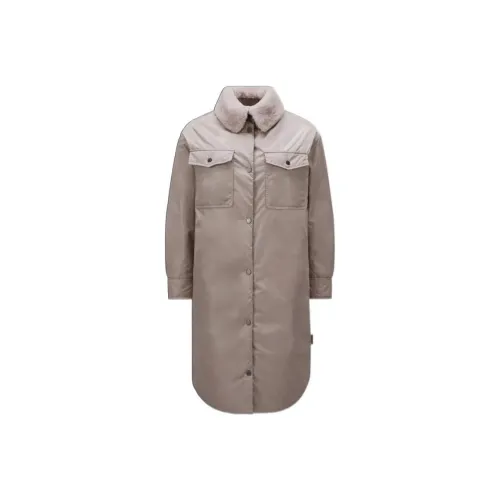 Moncler Coats Women's Khaki