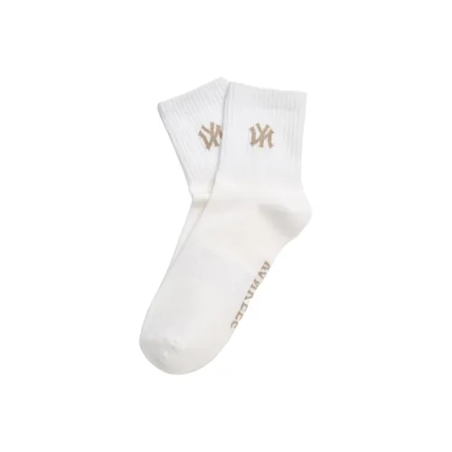 MLB Mid Calf Socks Unisex 1 Pack White