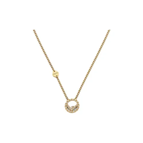 FENDI Bronze Necklaces Unisex Gold