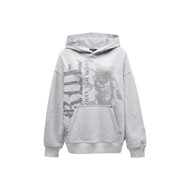 ONLY Sweatshirts Women's G47 Light Heather Gray-0