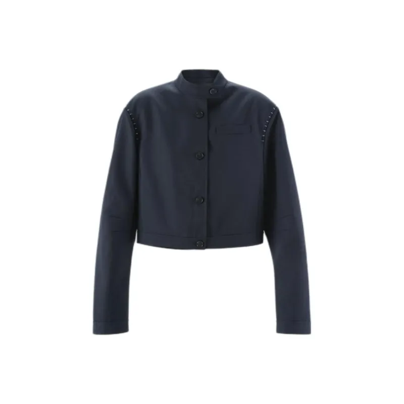 YOEYYOU Jackets Coats Women's Night Blue-0