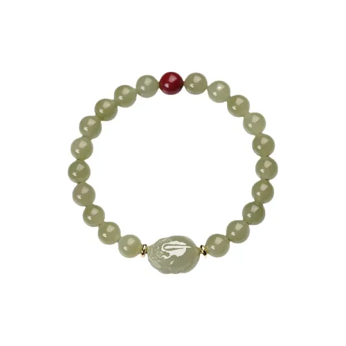 WUMZK Hetian Jade Bracelets Green Jade Unisex