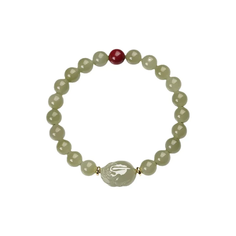 WUMZK Hetian Jade Bracelets Green Jade Unisex-0