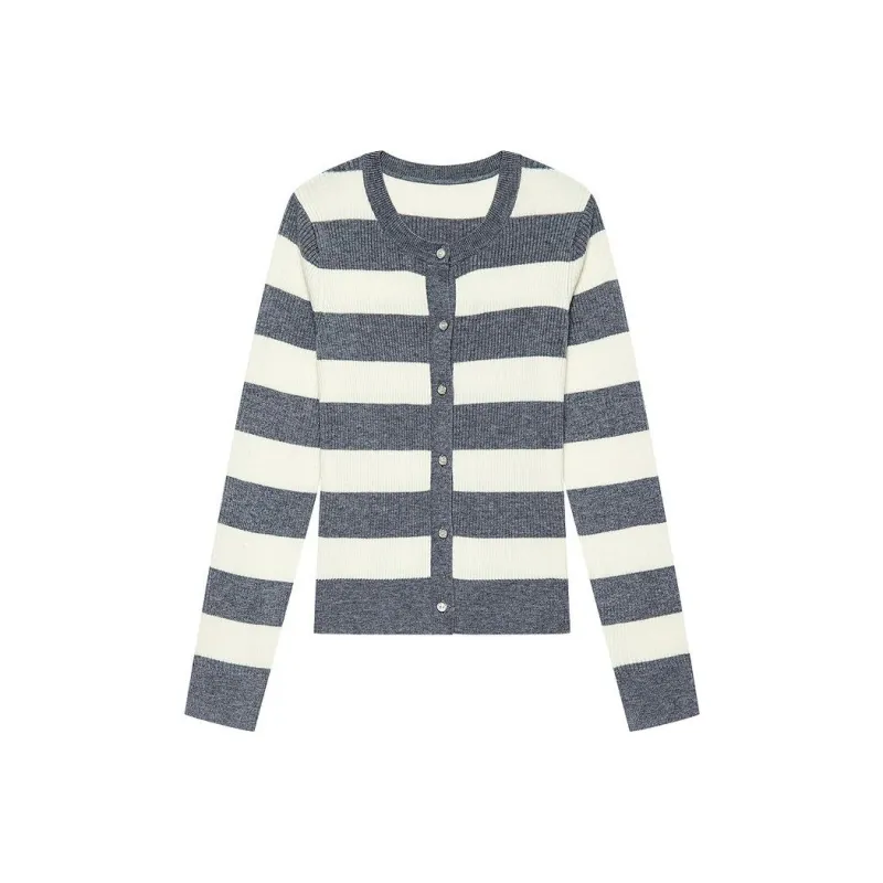 DKNY SS24 Knitwear Women's White Stripes-0