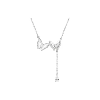 YDE S925 Silver With Zircon Necklaces Women's