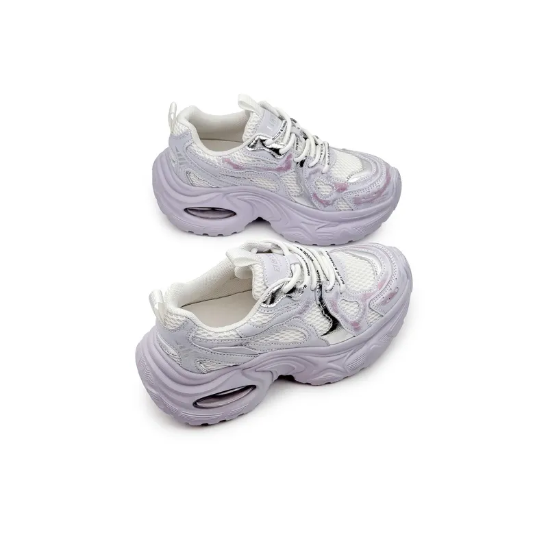 La Chapelle Cushioning, Slip Resistant, And Breathable Low Top Chunky Sneakers Women's Pink-3