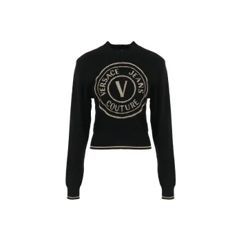 VERSACE JEANS COUTURE Logo intarsia Cotton Jumper