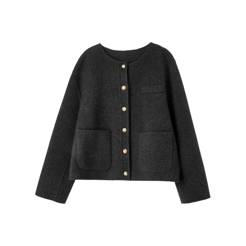SENTUBILA Coats Women's Charcoal Gray-0