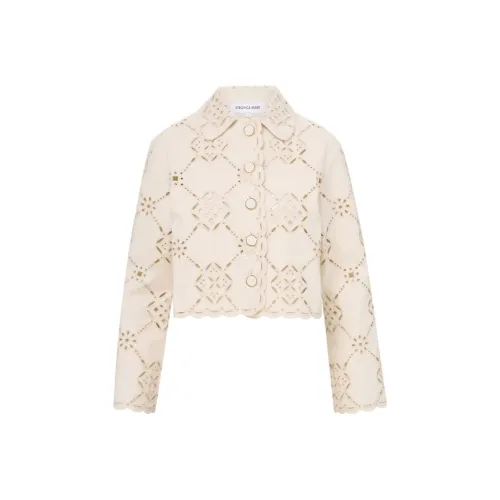 Veronica Beard Adelaide Lace detail Cropped Jacket