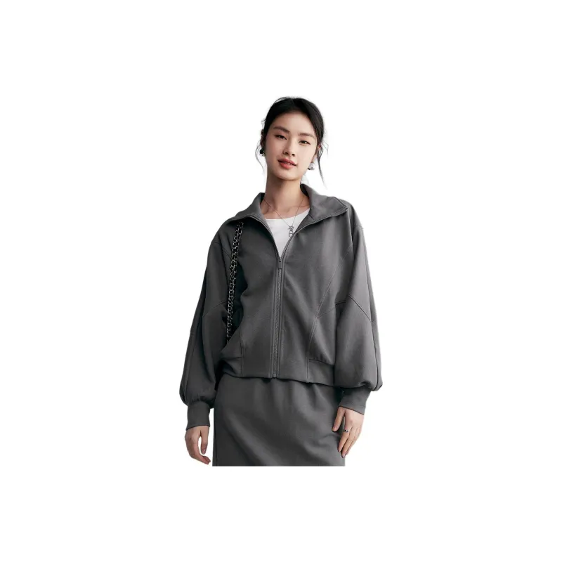 CHUMIAN Sweatshirt Women's Dusty Gray-0