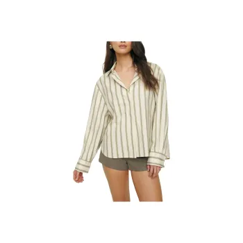 REFORMATION Andy Oversized Shirt Shirt Women's Light Green