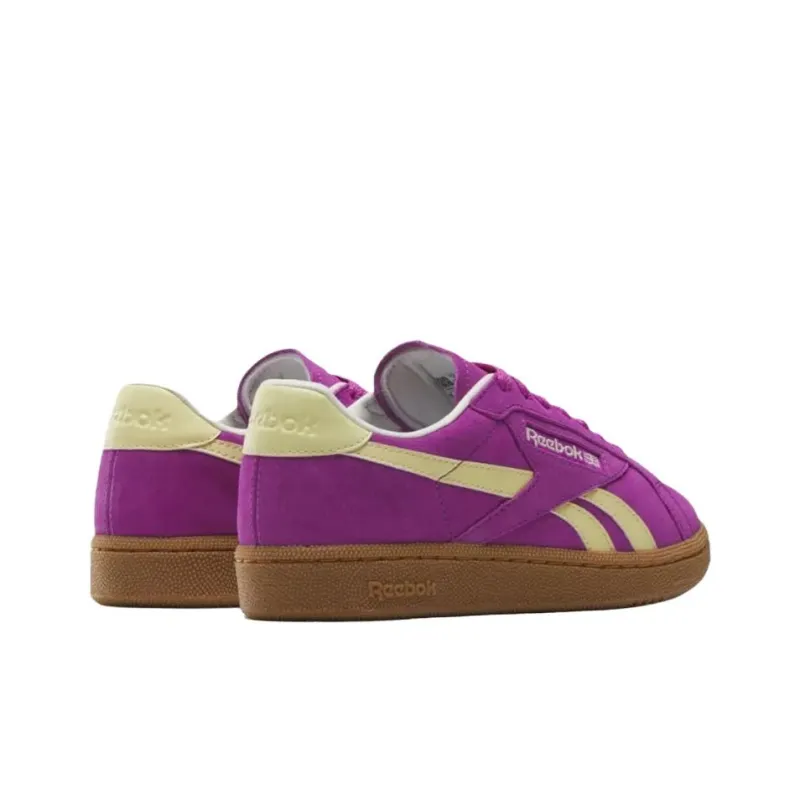 Reebok Women's Club C Grounds Uk 'Purple Rave Bleached Yellow'-4