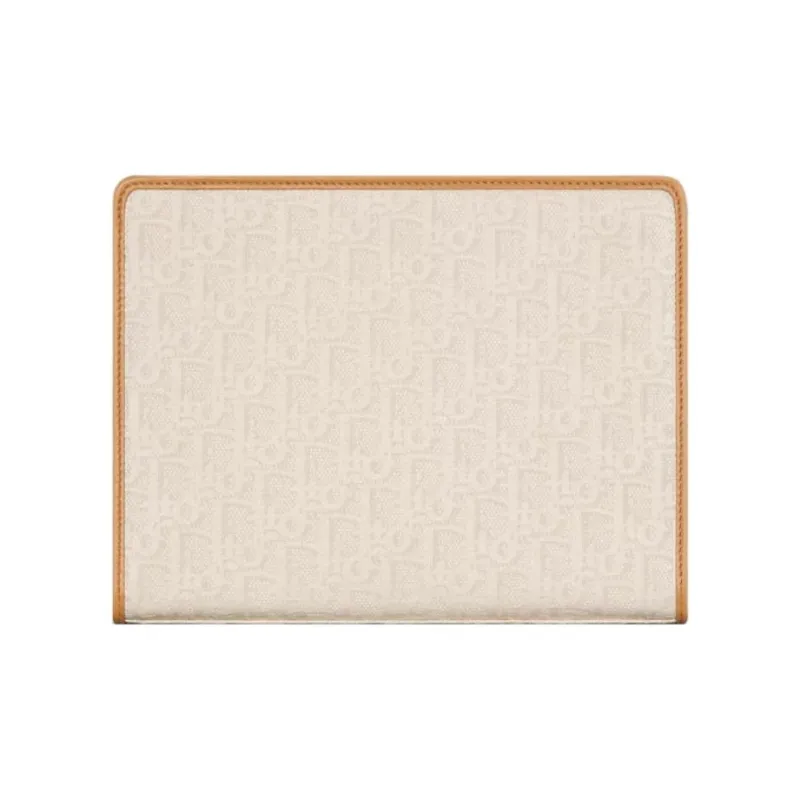 DIOR 30 Montaigne Cotton With Calfskin Clutch Trumpets Women's Light Gold-2