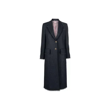 THOM BROWNE Tweed Single breasted Coat