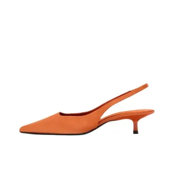 ZARA Slim Heel High Heels 5cm Women's Orange