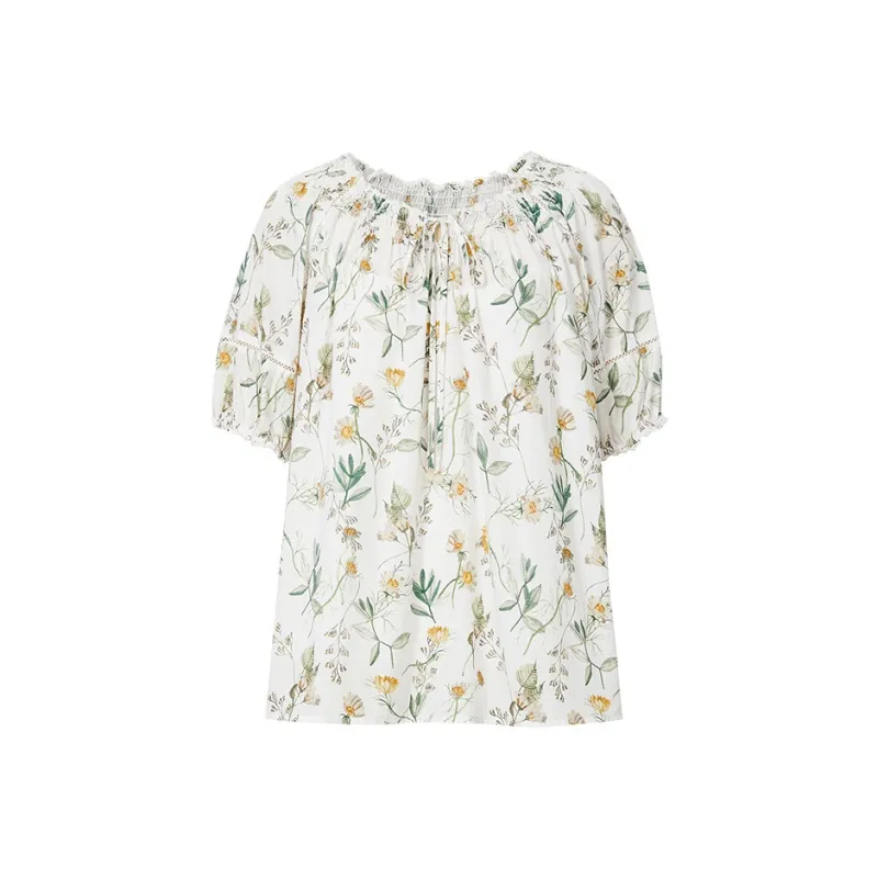 Hopeshow Shirt Women's White With Floral-0