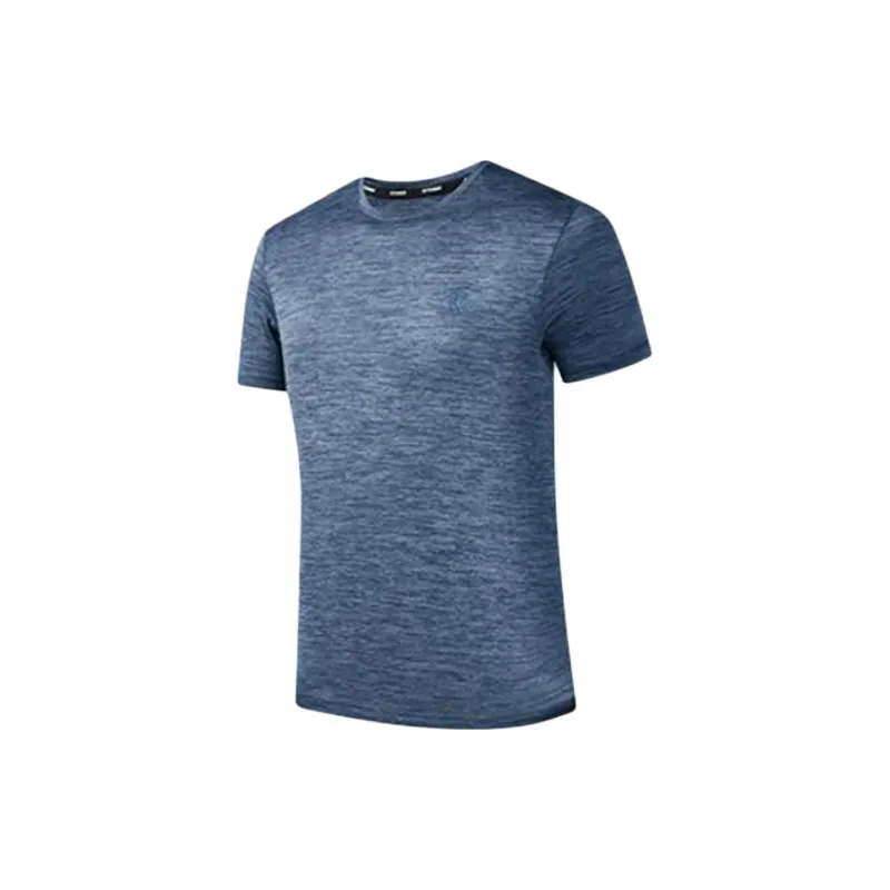 QIAODAN T Shirt Men's Nova Blue Floral Yarn-0