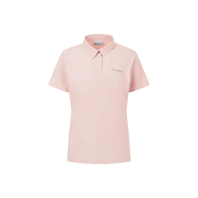 Columbia W's Carmel Hike Polo Shirt Women's Floral Pink-0