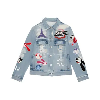 Disney X Givenchy Denim Jackets Men Light Blue