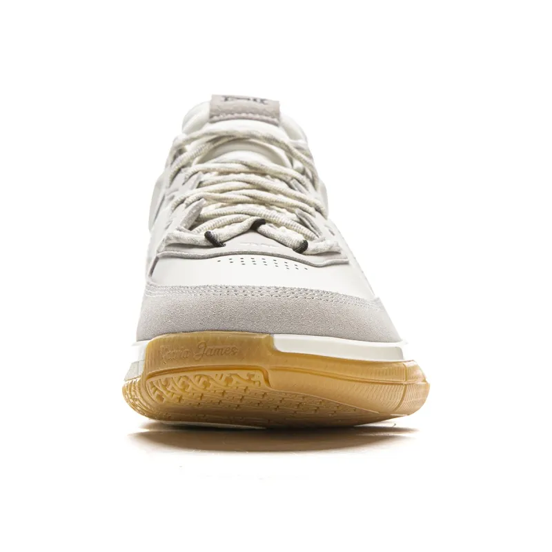 LINING Wow1 Low Basketball Shoes Men Low-Top White Gray-4