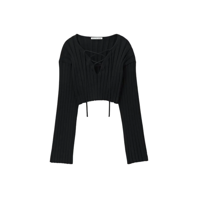 Alexander Wang Drop Shoulder Cropped Pullover-0