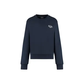 A.P.C Rue Madame Logo Embroidered Crewneck Sweatshirt