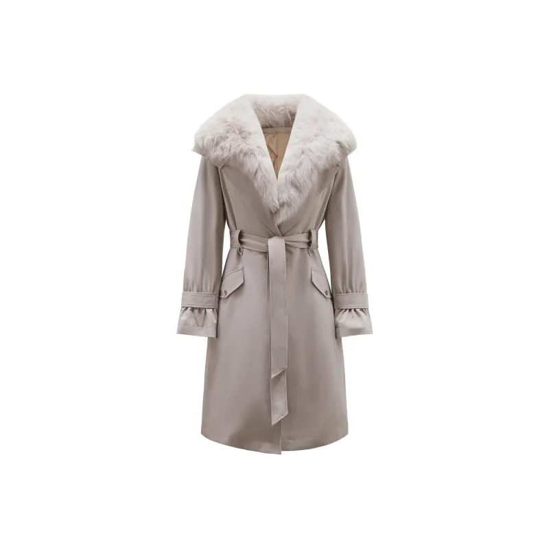 JZ Juzui Down Jacket Women's Light Gray-0