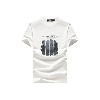 SEPTWOLVES T Shirts Unisex Raw White