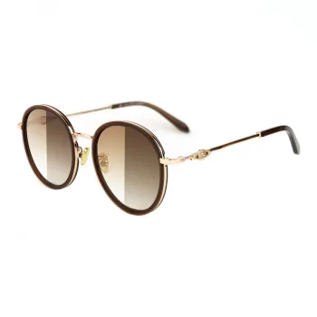 JIANGDAREN Plate And Metal Round Sunglasses Unisex