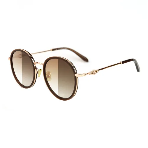 JIANGDAREN Plate And Metal Round Sunglasses Unisex