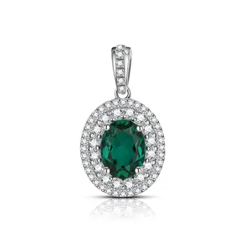 ATTAGEMS 925 Sterling Silver Artificial Gemstone Necklaces Women's