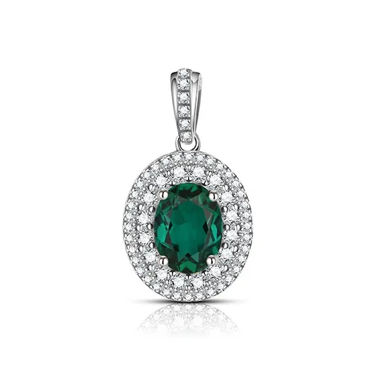 ATTAGEMS 925 Sterling Silver Artificial Gemstone Necklaces Women's-0