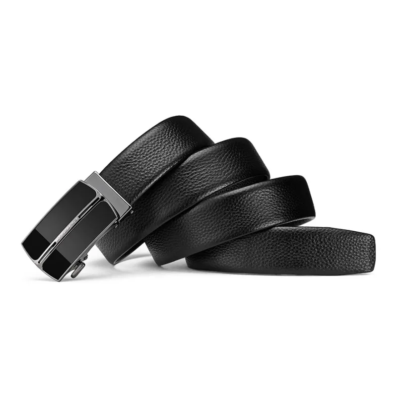 JAGUAR Cow Leather Belts Men's Black 3.5cm-1