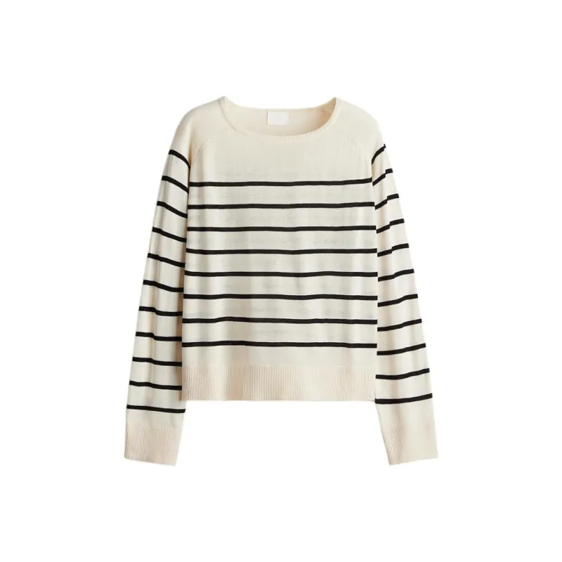 H&M Knitwear Women's Cream/Stripes-0