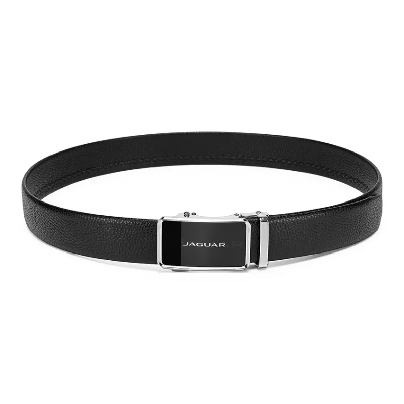 JAGUAR Cow Leather Belts Men's Black 3.5cm-3