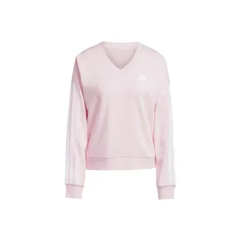 Adidas Free Shipping With AdiClub Essentials 3 Stripes French Terry V neck Sweatshirt