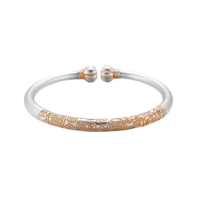 Centennial Chuanqi Pure Silver 999.9 Bangles Unisex-4