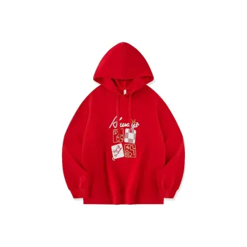 QIAODAN Sports Life Collection Sweatshirt Women's Koi Fish Red
