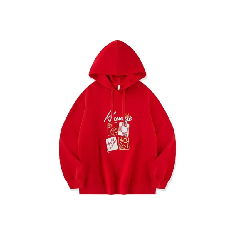 QIAODAN Sports Life Collection Sweatshirt Women's Koi Fish Red-0