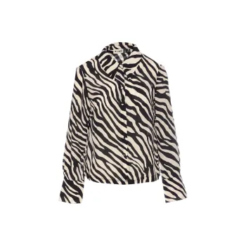 Rixo Havan Zebra print Shirt