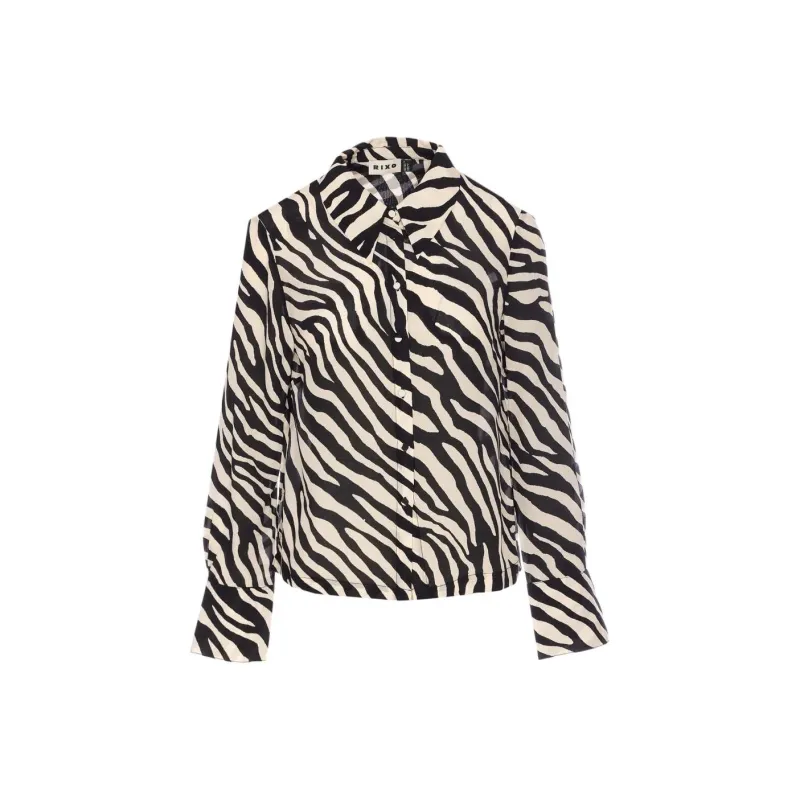 Rixo Havan Zebra print Shirt-0
