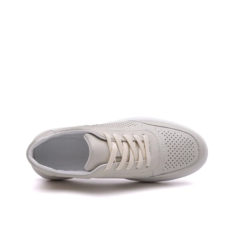POPULAR ROUSE PR Anti Slip Wear Resistant Low Top Skateboard Shoes Men's White Cut Out-3