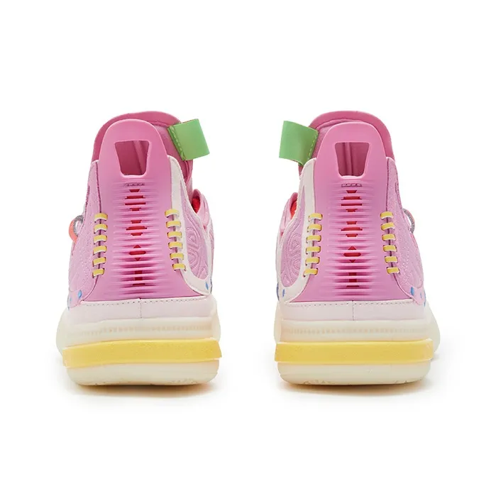 361° Joker 1 GT Cushioning, Slip Resistant, And Abrasion Resistant Mid Top Basketball Shoes Men's Wild Rose-3