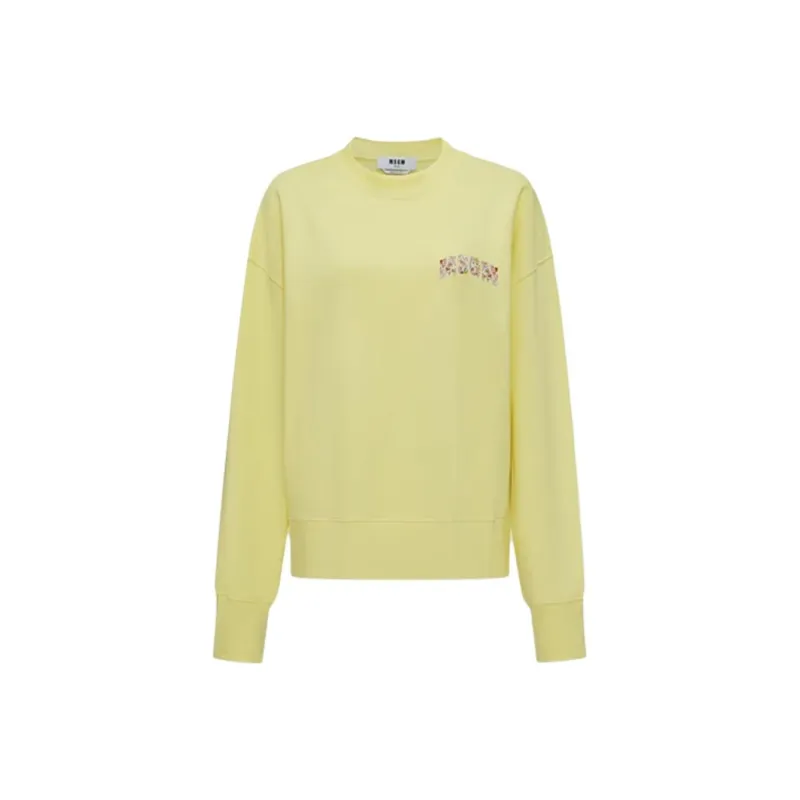 MSGM SS24 Sweatshirt Women's Light Yellow-0