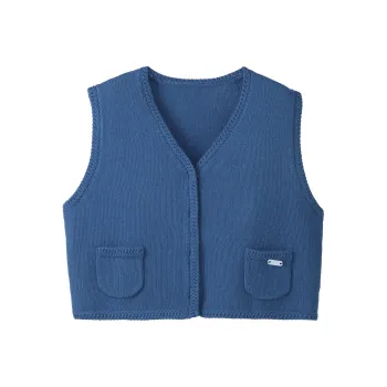 Fstudio Early Spring Korean Style V Neck Layered Tank Top Solid Color Vest Knitwear Women's
