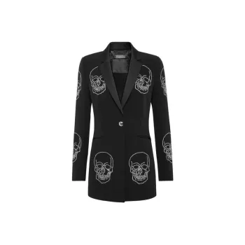 PHILIPP PLEIN Skull embellished Single breasted Coat
